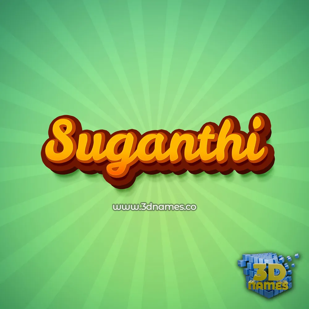 suganthi in Green Rays style - 3D name wallpaper