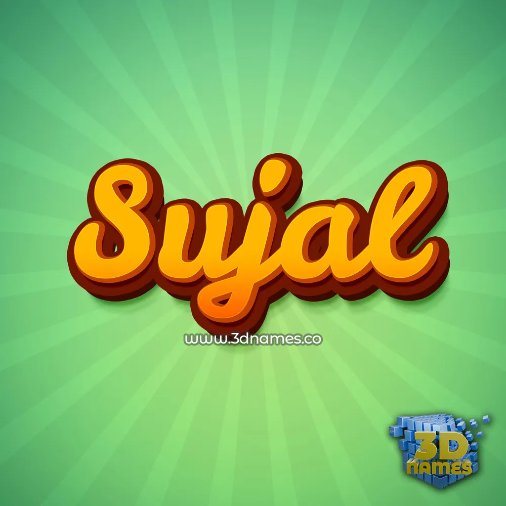 sujal in Green Rays style - 3D name wallpaper