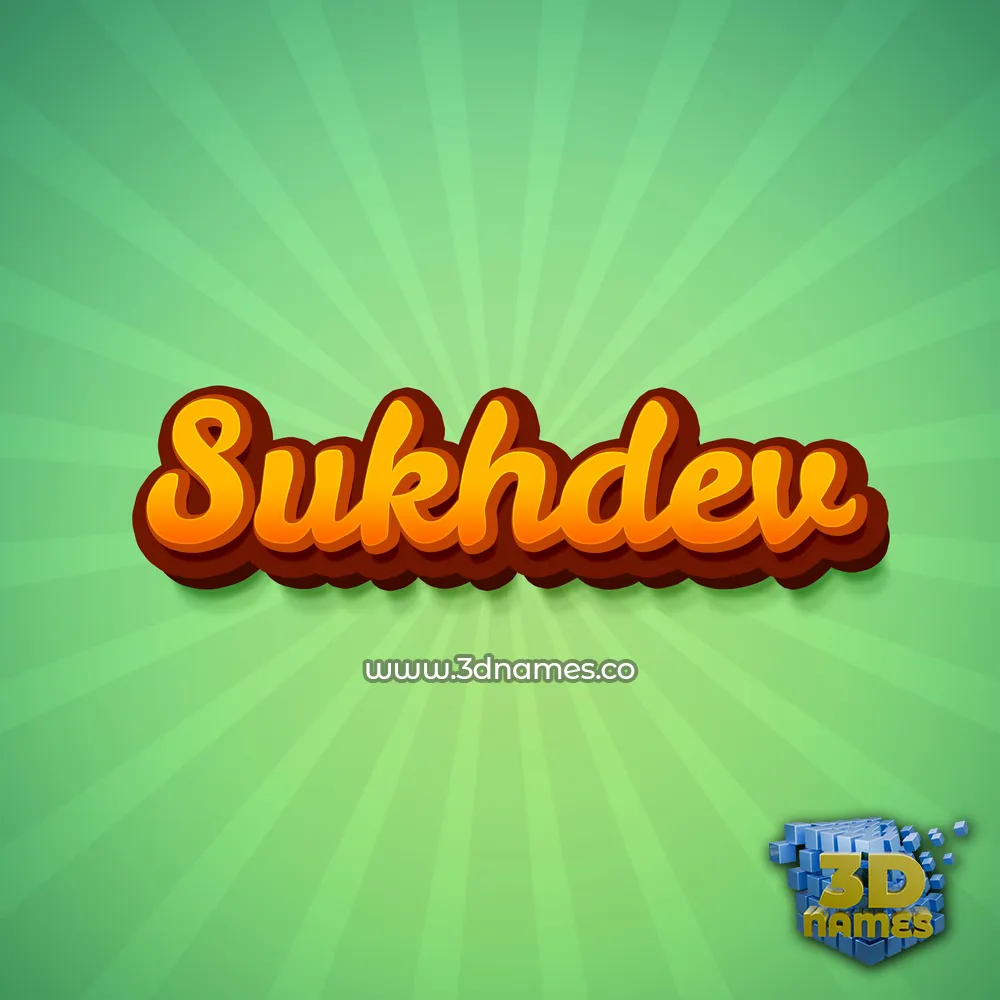 sukhdev in Green Rays style - 3D name wallpaper
