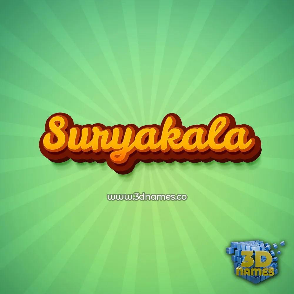 suryakala in Green Rays style - 3D name wallpaper