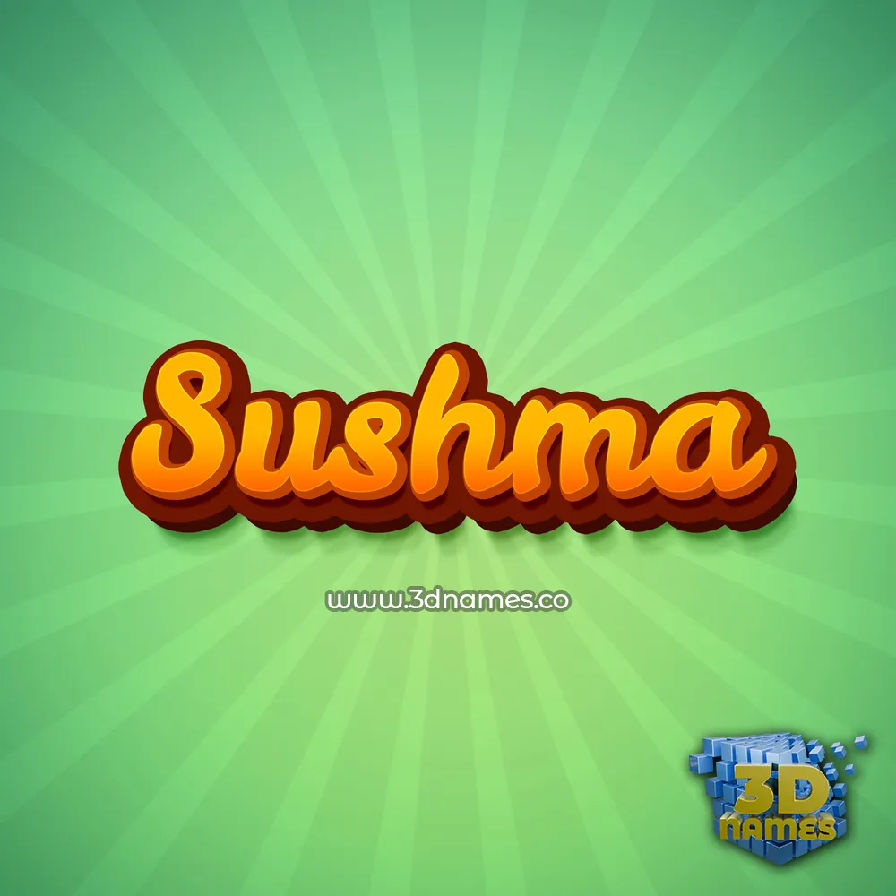 sushma in Green Rays style - 3D name wallpaper