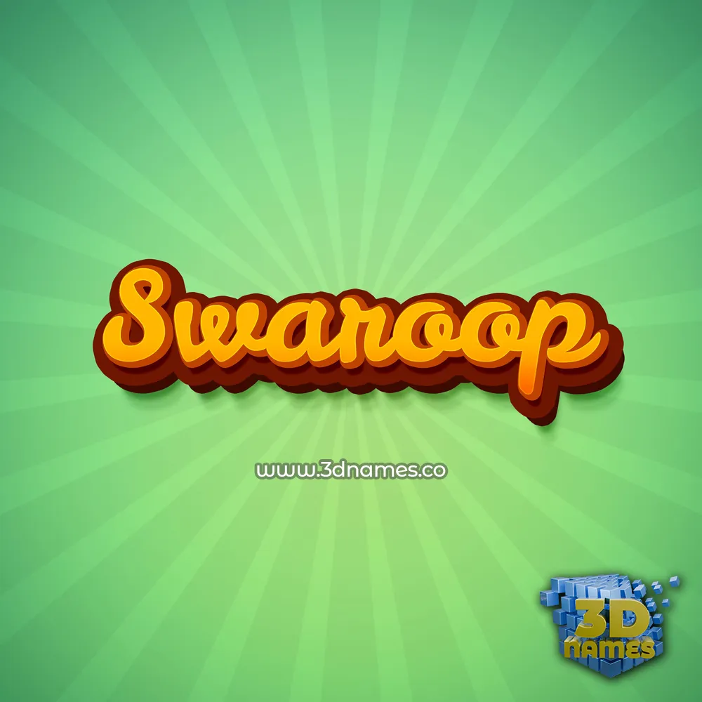 swaroop in Green Rays style - 3D name wallpaper