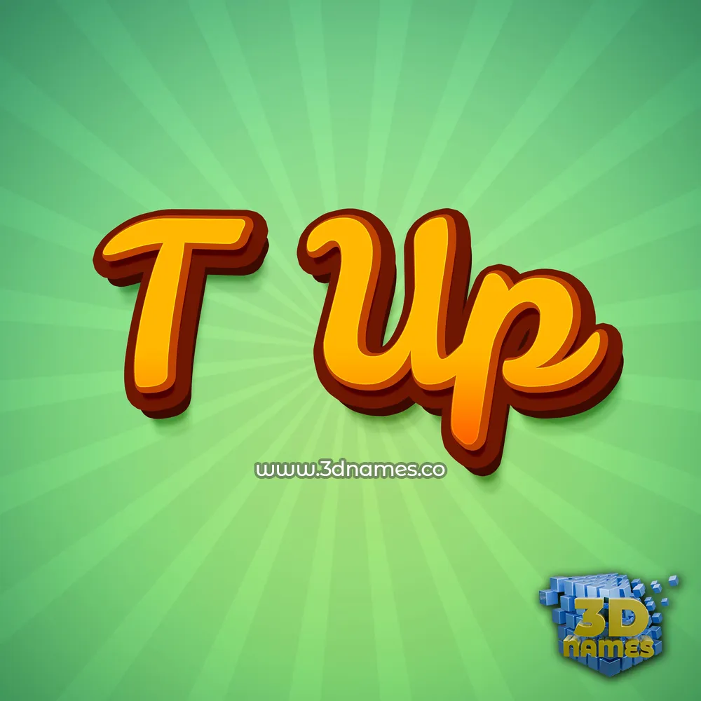 t up in Green Rays style - 3D name wallpaper