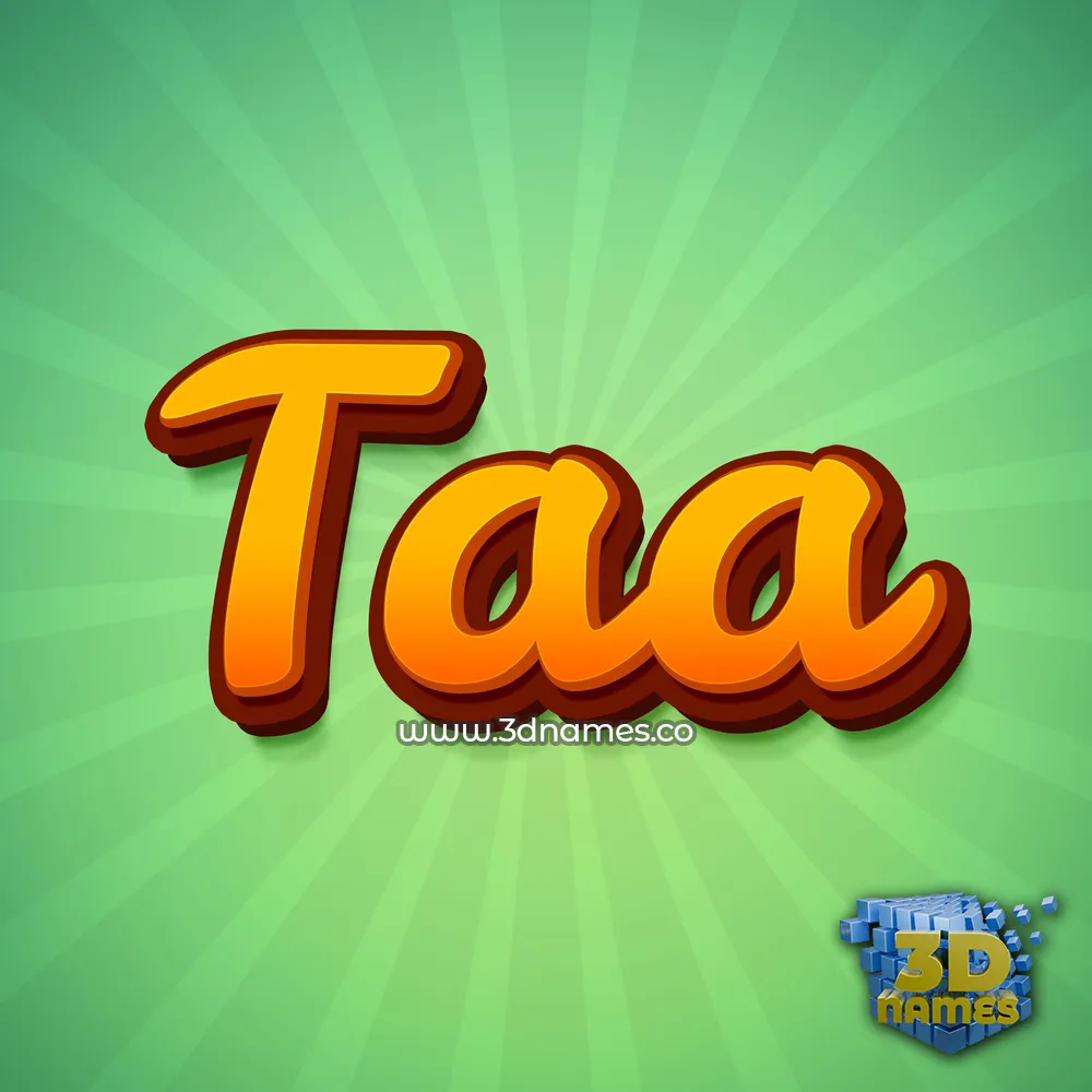 taa in Green Rays style - 3D name wallpaper