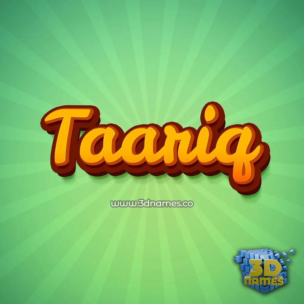 taariq in Green Rays style - 3D name wallpaper