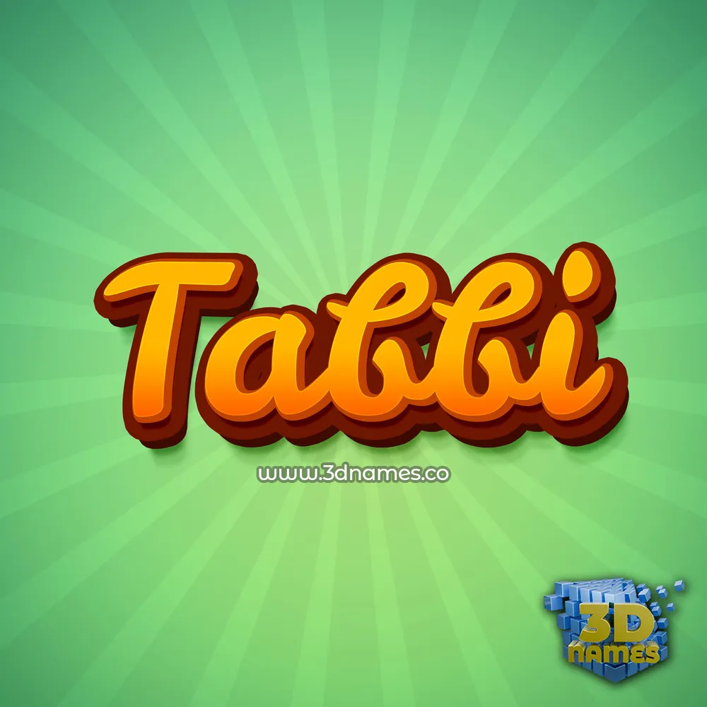 tabbi in Green Rays style - 3D name wallpaper