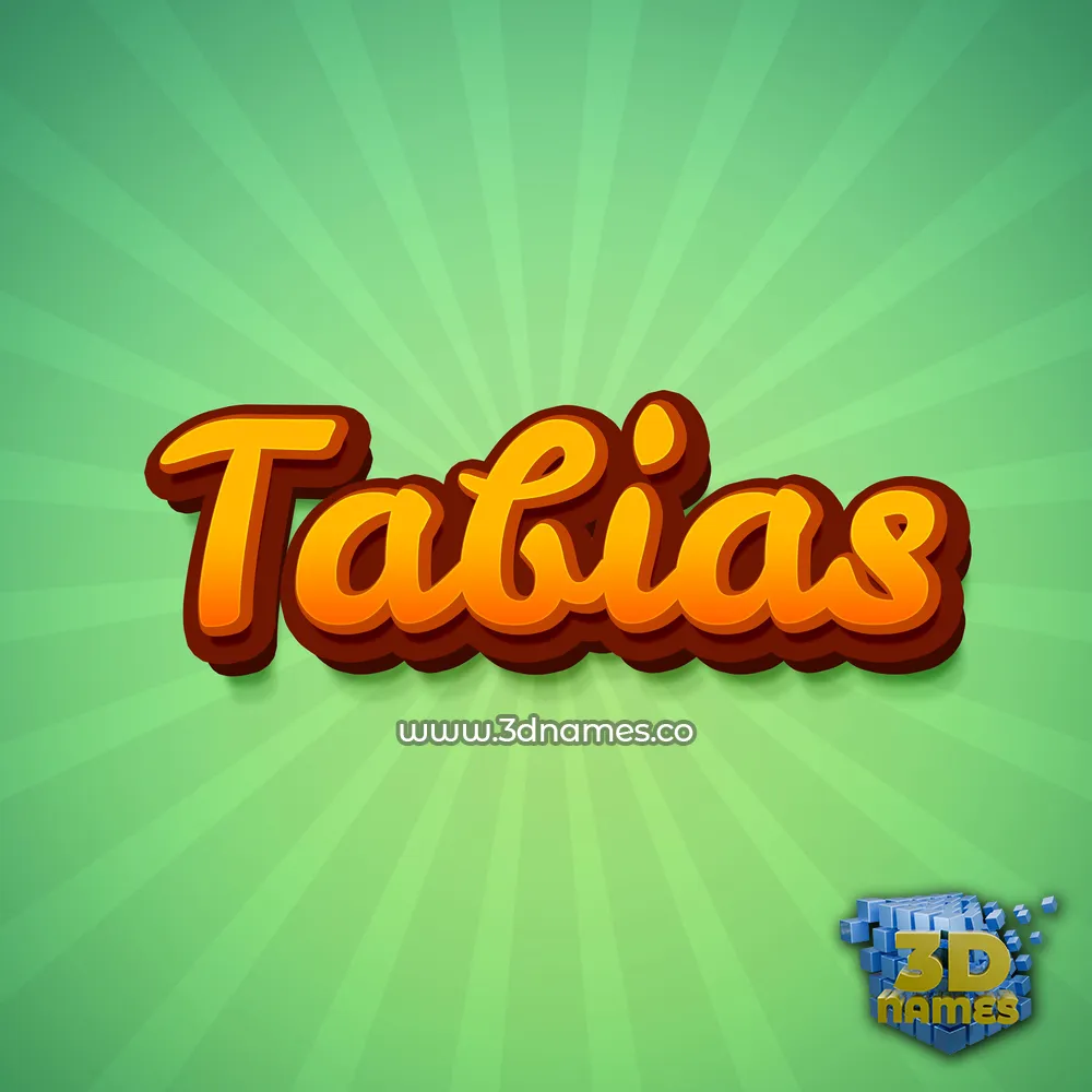 tabias in Green Rays style - 3D name wallpaper