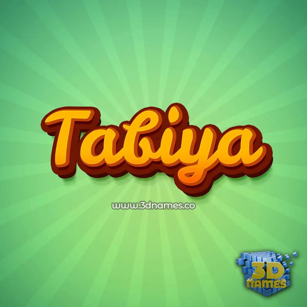 tabiya in Green Rays style - 3D name wallpaper