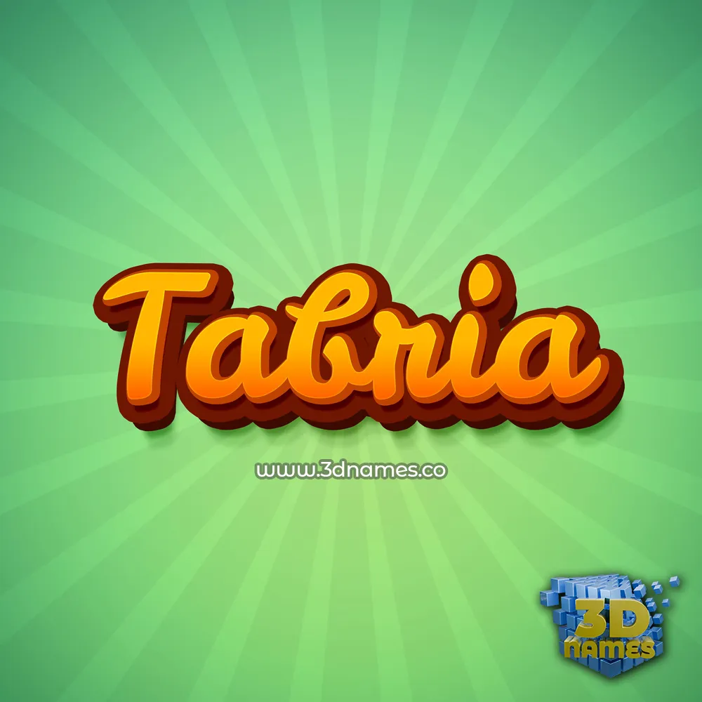 tabria in Green Rays style - 3D name wallpaper
