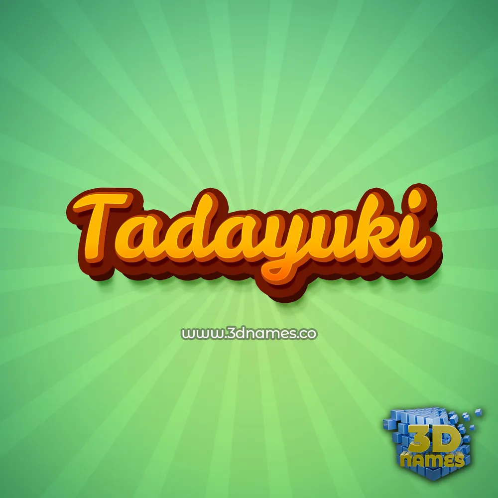 tadayuki in Green Rays style - 3D name wallpaper