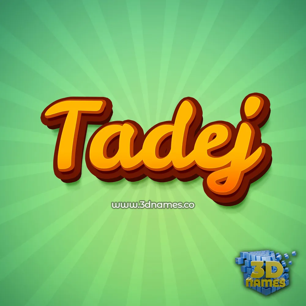 tadej in Green Rays style - 3D name wallpaper