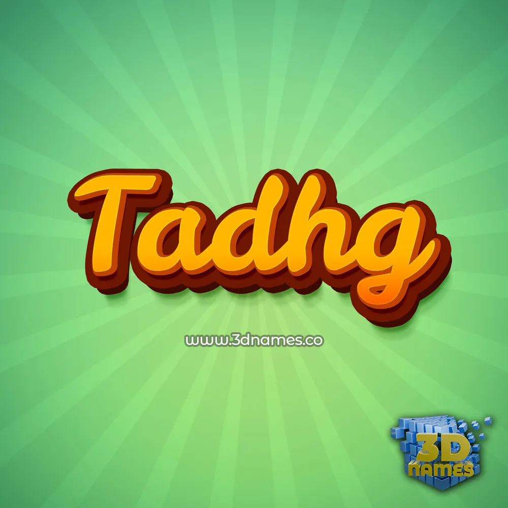 tadhg in Green Rays style - 3D name wallpaper