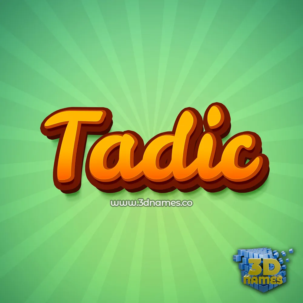 tadic in Green Rays style - 3D name wallpaper