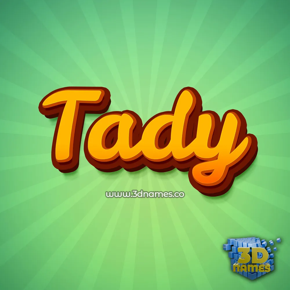 tady in Green Rays style - 3D name wallpaper