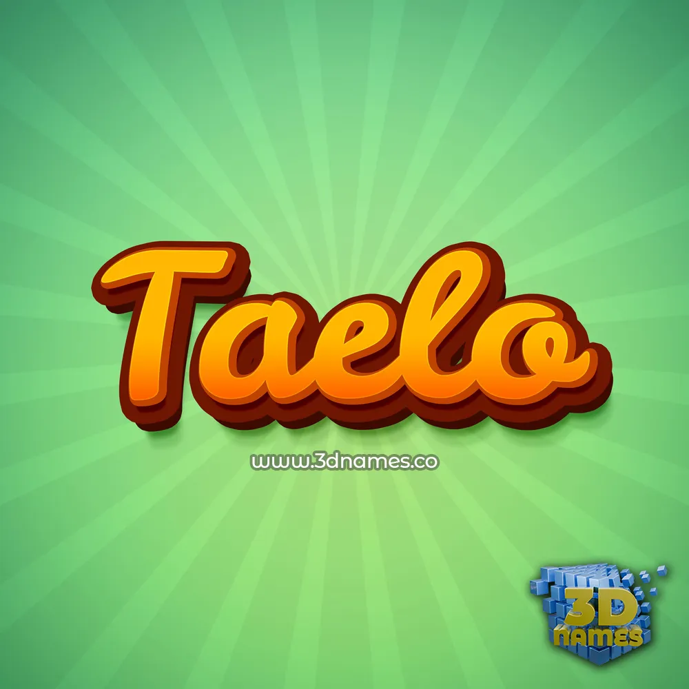 taelo in Green Rays style - 3D name wallpaper