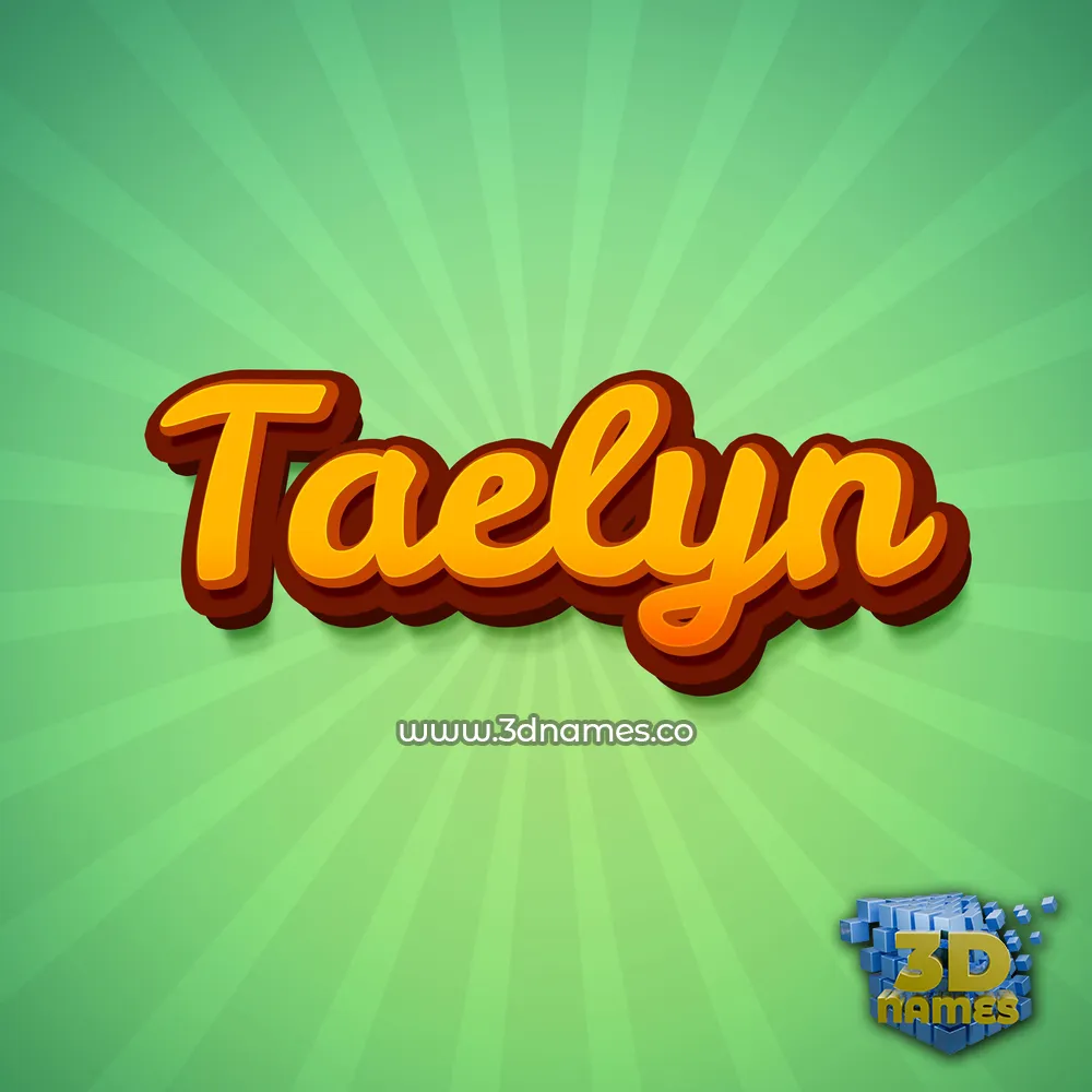 taelyn in Green Rays style - 3D name wallpaper