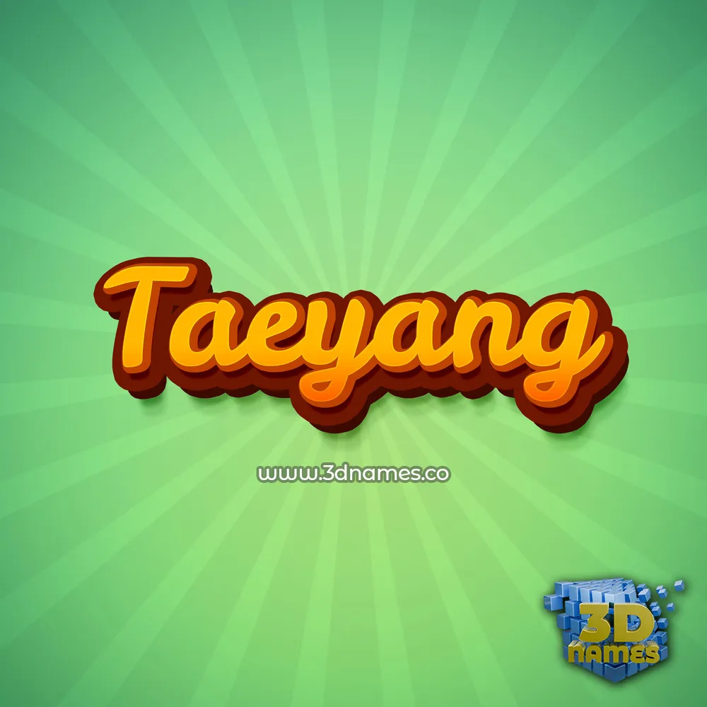 taeyang in Green Rays style - 3D name wallpaper