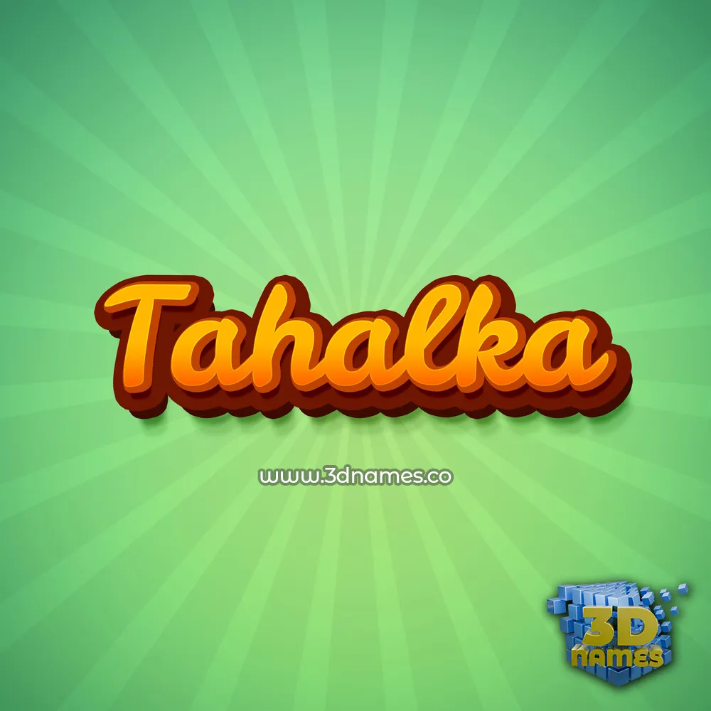 tahalka in Green Rays style - 3D name wallpaper