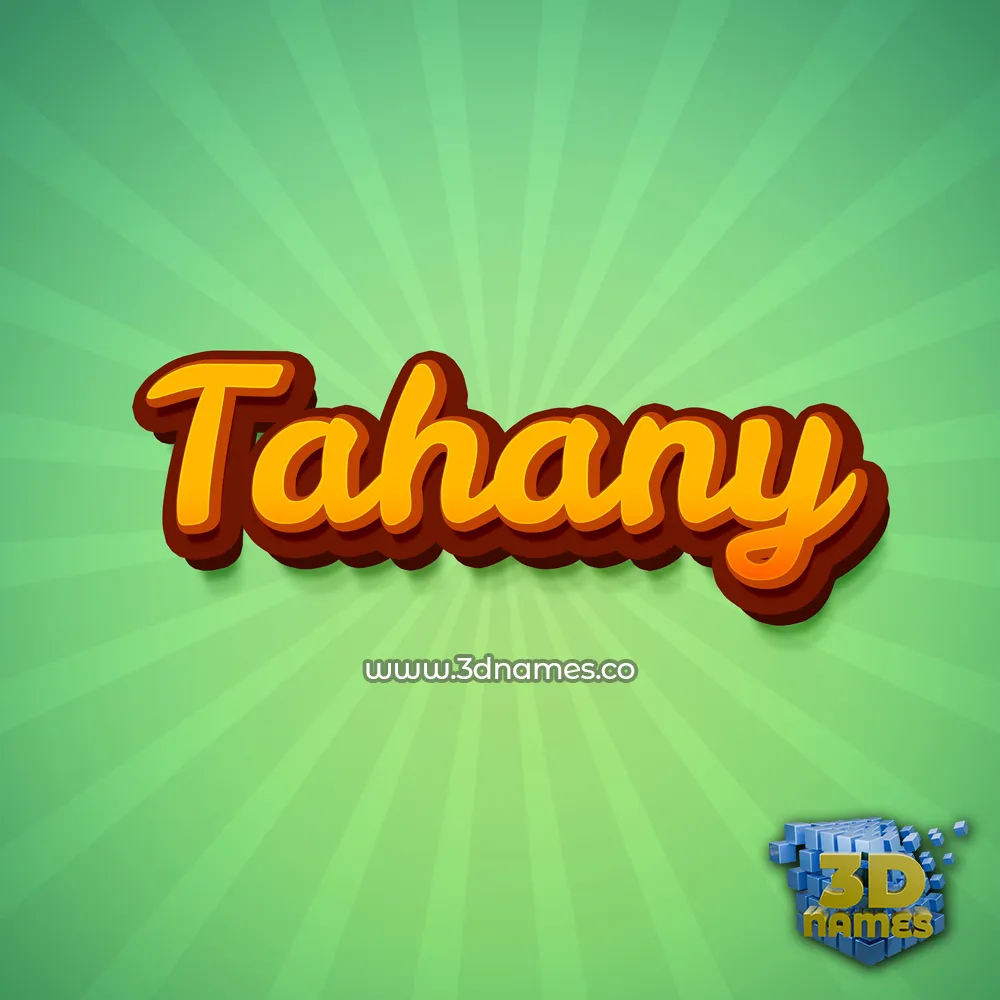 tahany in Green Rays style - 3D name wallpaper