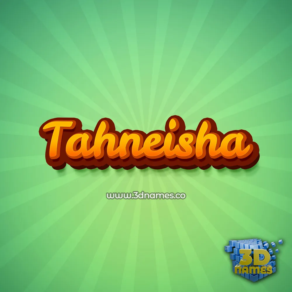 tahneisha in Green Rays style - 3D name wallpaper