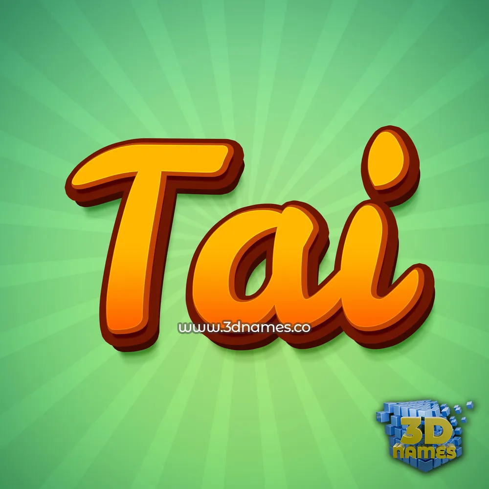 tai in Green Rays style - 3D name wallpaper