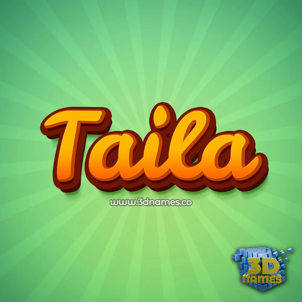 taila in Green Rays style - 3D name wallpaper
