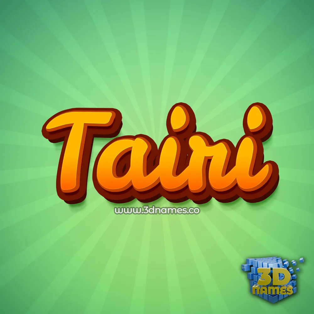 tairi in Green Rays style - 3D name wallpaper