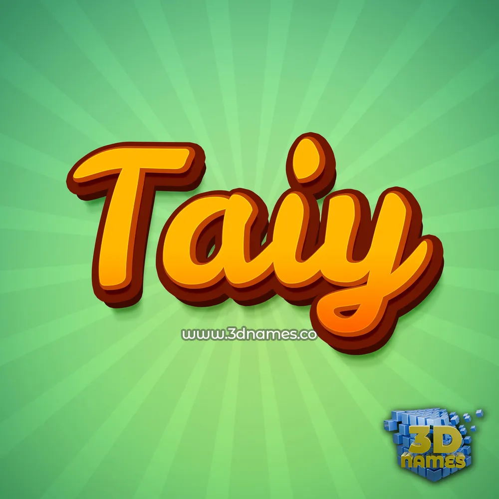 taiy in Green Rays style - 3D name wallpaper