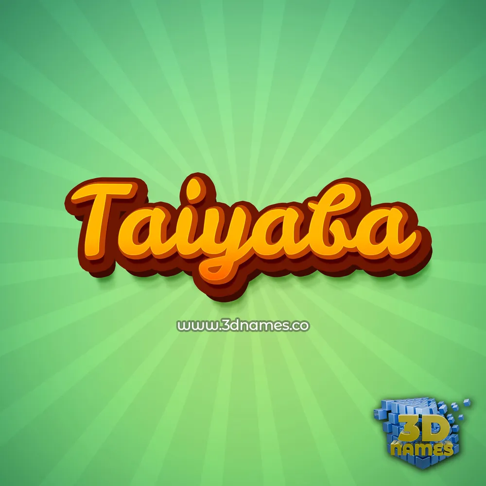 taiyaba in Green Rays style - 3D name wallpaper