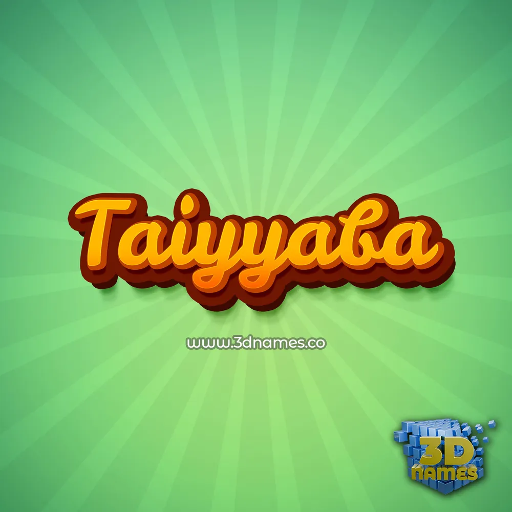 taiyyaba in Green Rays style - 3D name wallpaper