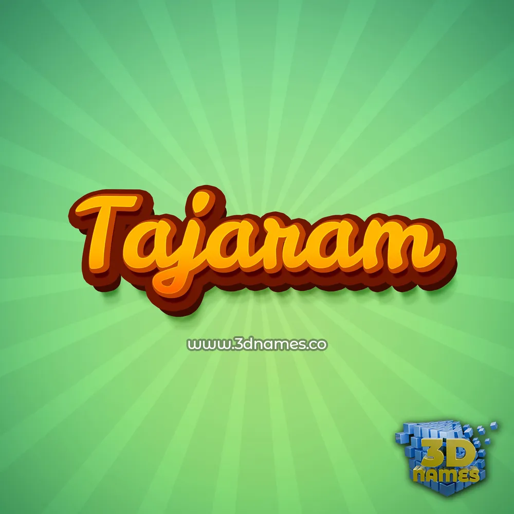 tajaram in Green Rays style - 3D name wallpaper