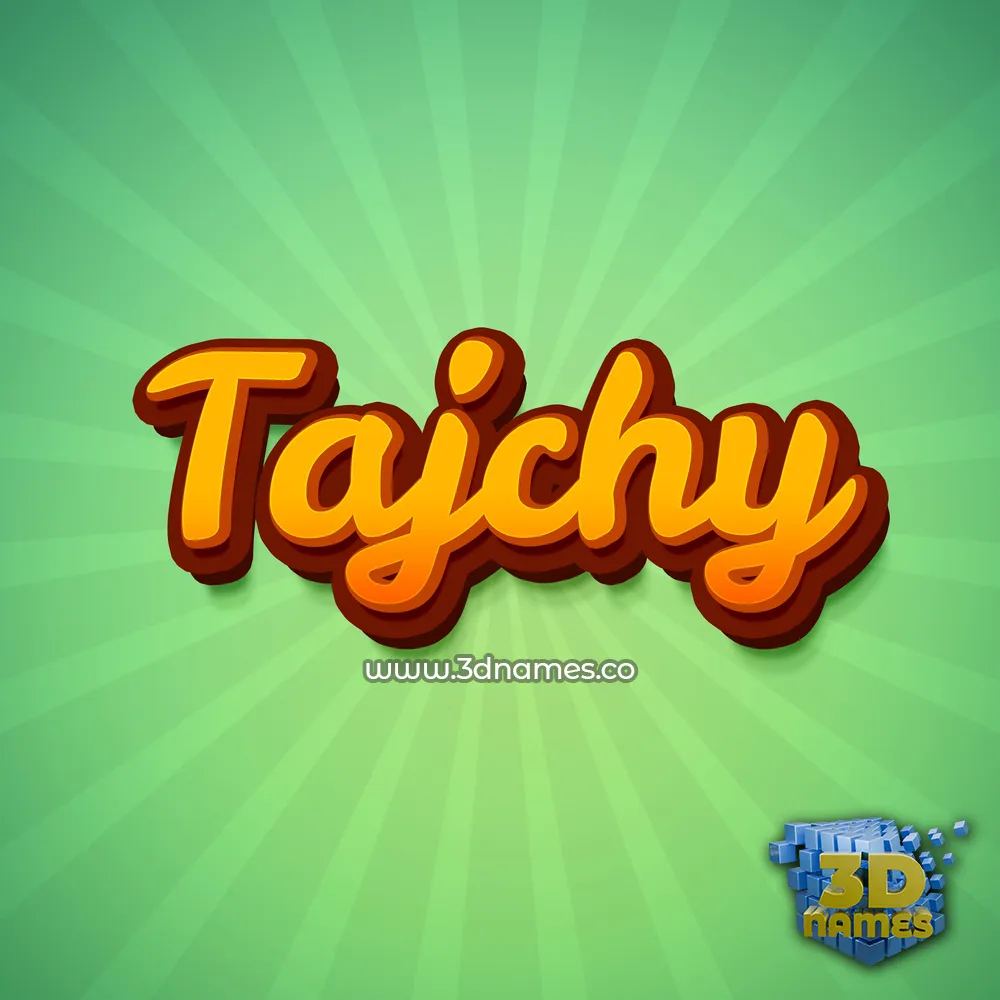 tajchy in Green Rays style - 3D name wallpaper