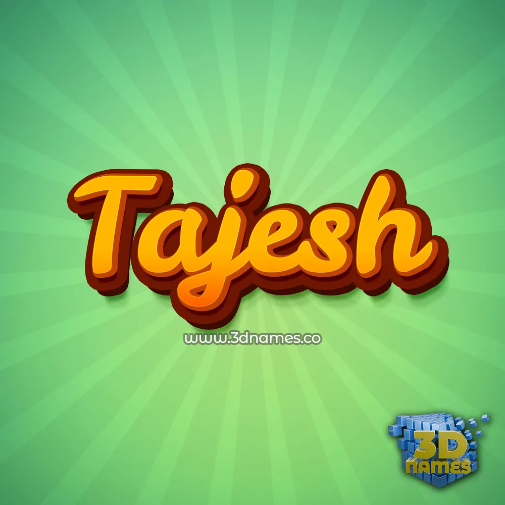 tajesh in Green Rays style - 3D name wallpaper