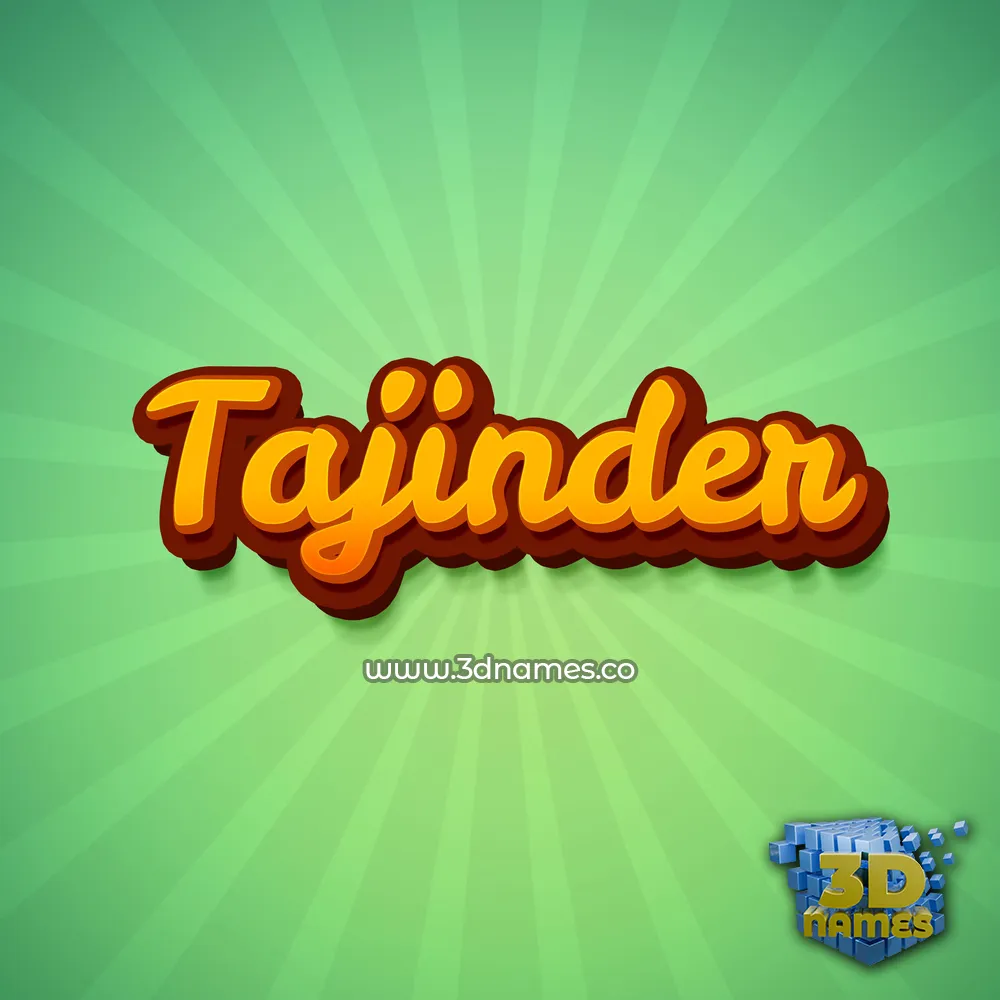 tajinder in Green Rays style - 3D name wallpaper