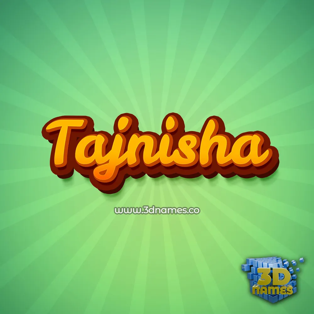 tajnisha in Green Rays style - 3D name wallpaper