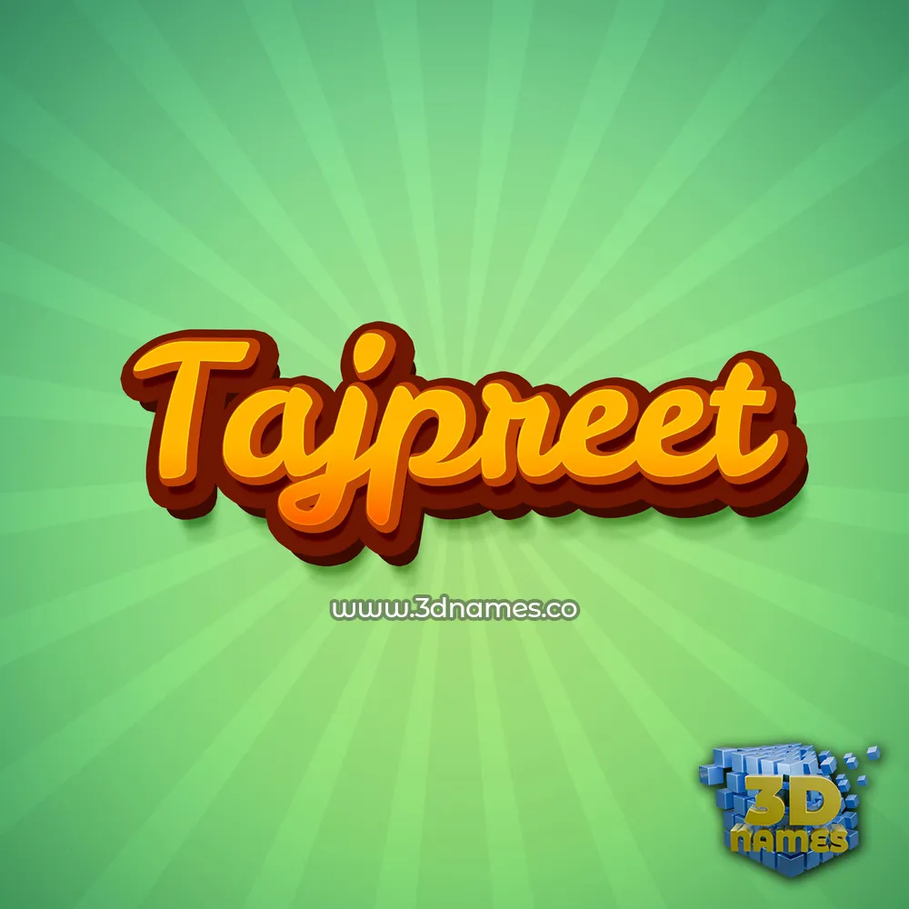 tajpreet in Green Rays style - 3D name wallpaper