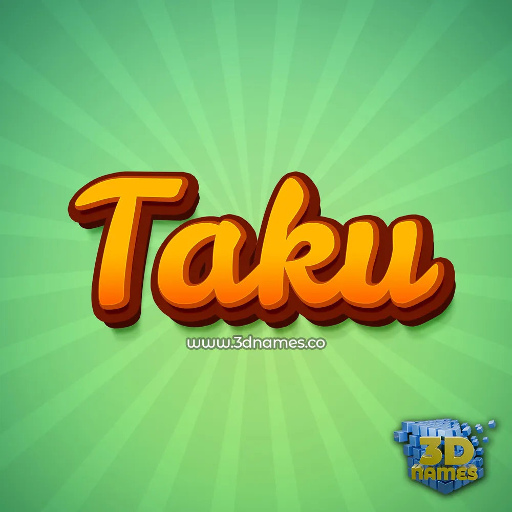 taku in Green Rays style - 3D name wallpaper