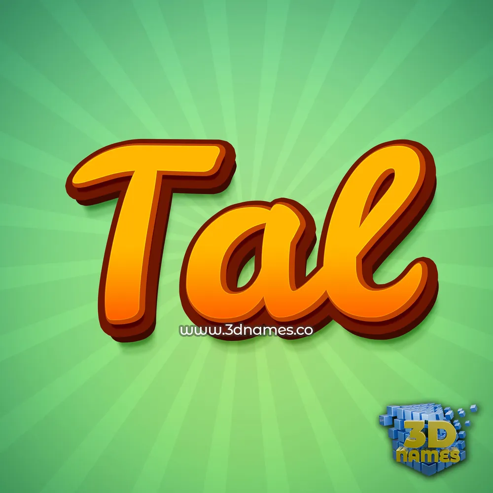 tal in Green Rays style - 3D name wallpaper