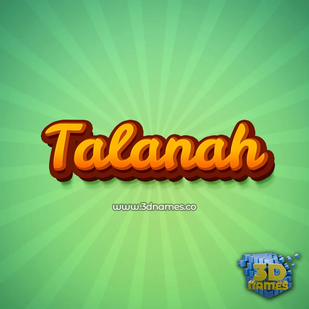 talanah in Green Rays style - 3D name wallpaper