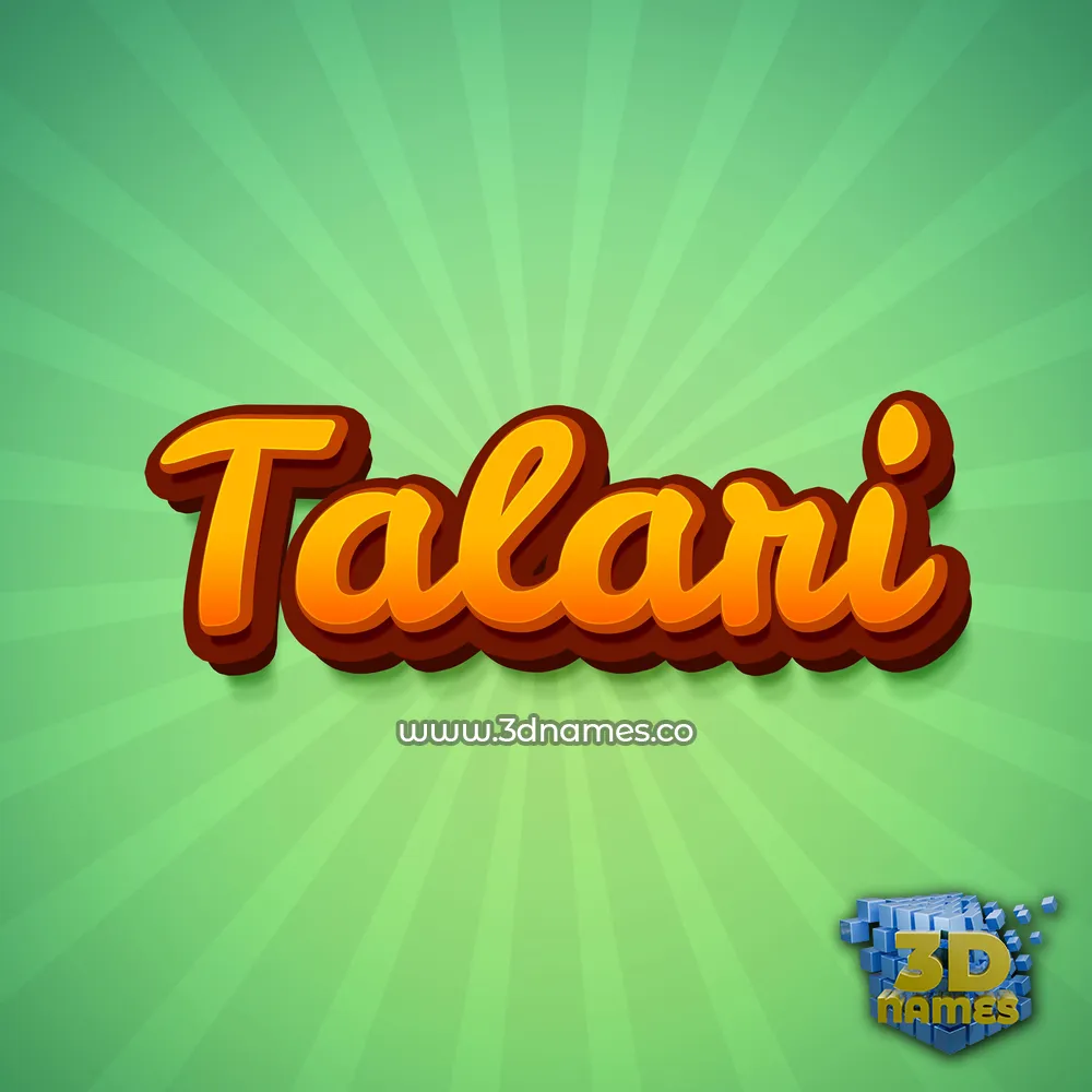 talari in Green Rays style - 3D name wallpaper