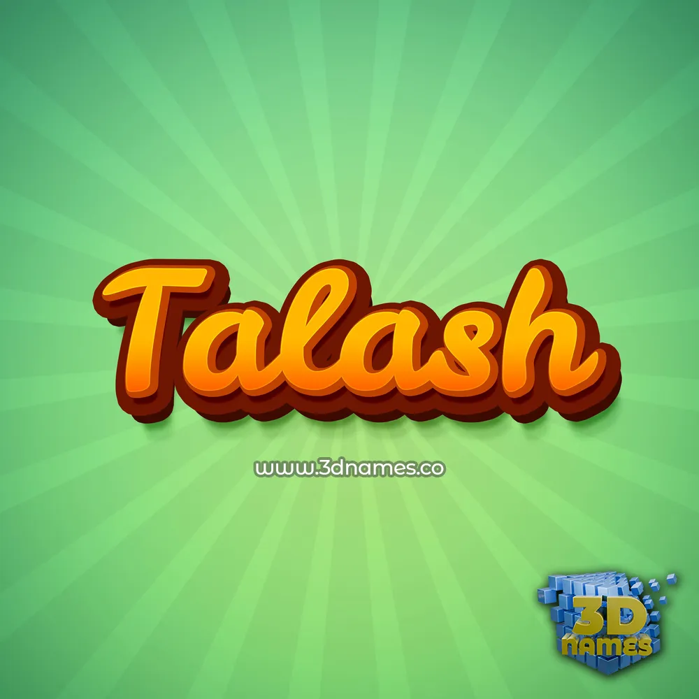 talash in Green Rays style - 3D name wallpaper