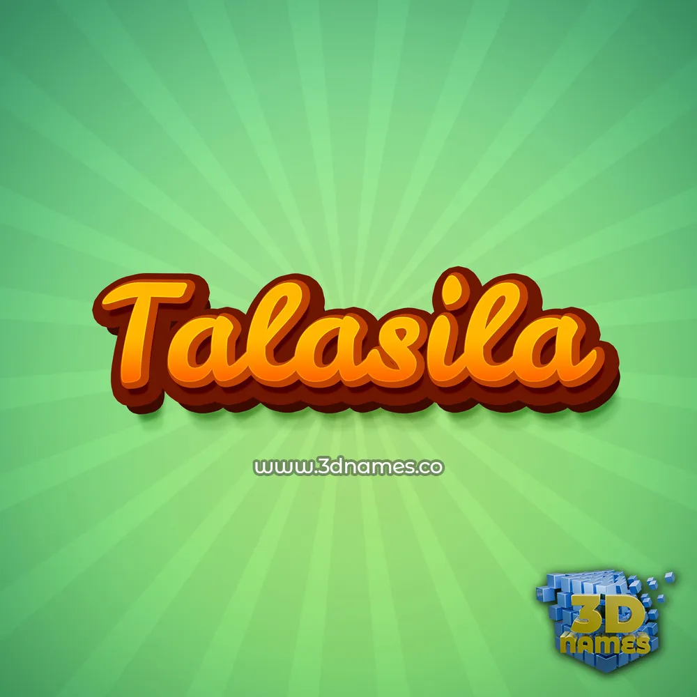 talasila in Green Rays style - 3D name wallpaper