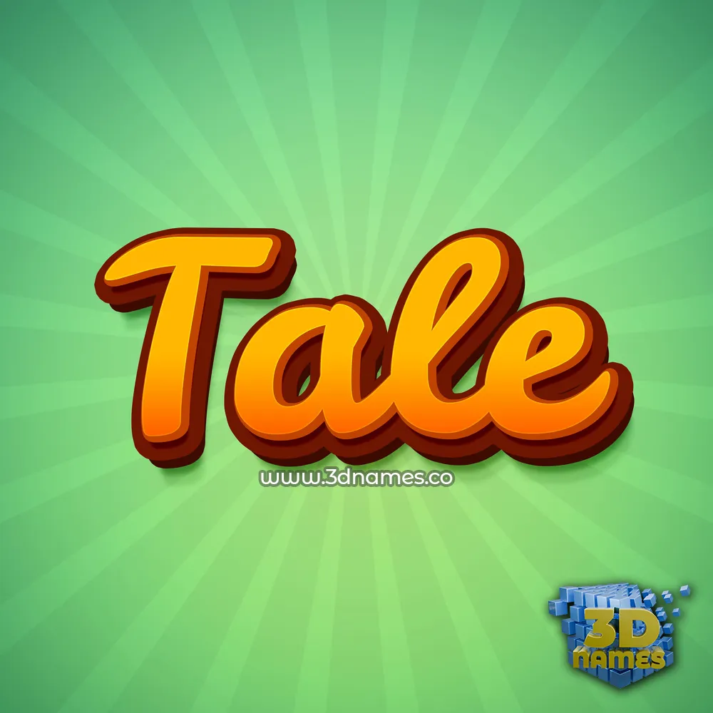 tale in Green Rays style - 3D name wallpaper