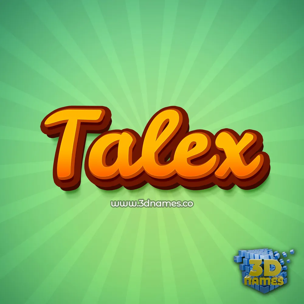 talex in Green Rays style - 3D name wallpaper