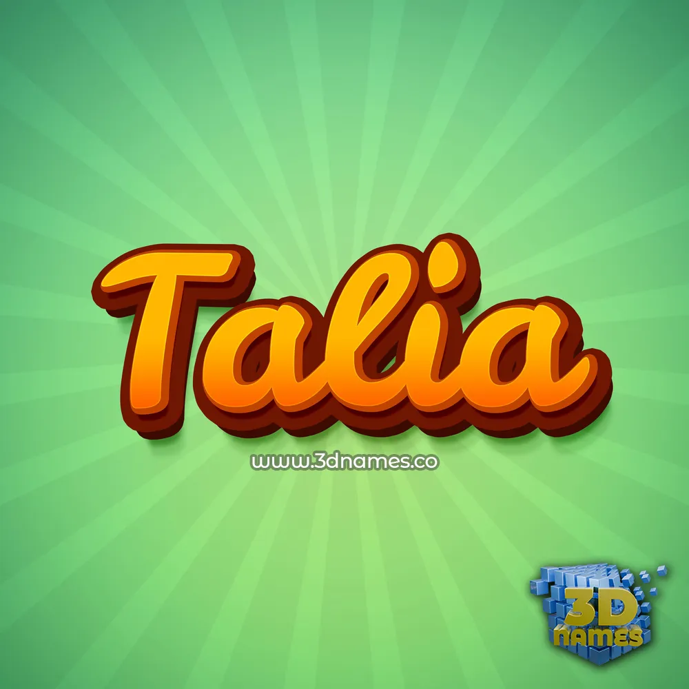 talia in Green Rays style - 3D name wallpaper