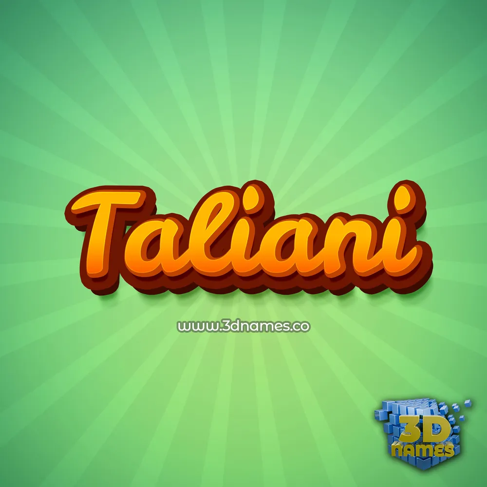 taliani in Green Rays style - 3D name wallpaper