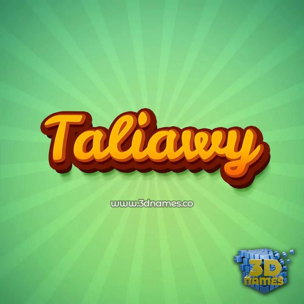 taliawy in Green Rays style - 3D name wallpaper