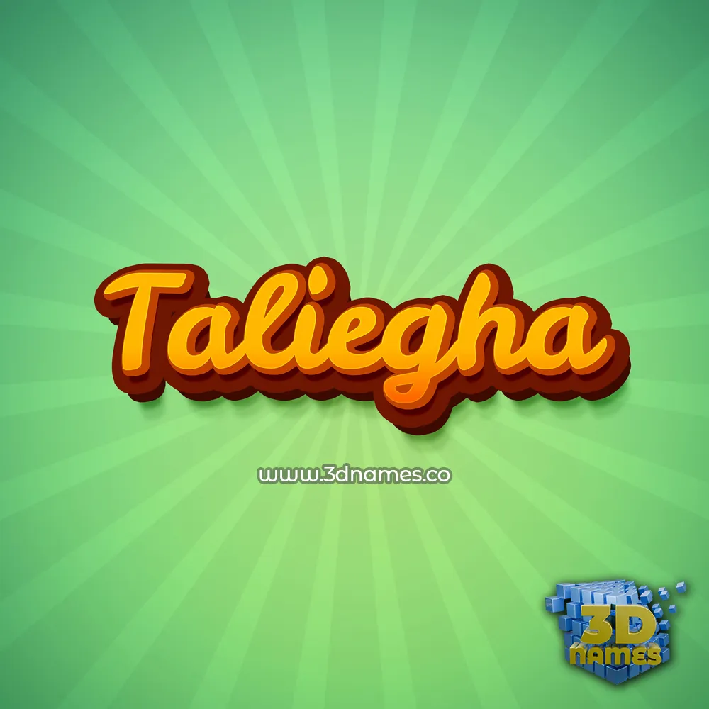 taliegha in Green Rays style - 3D name wallpaper