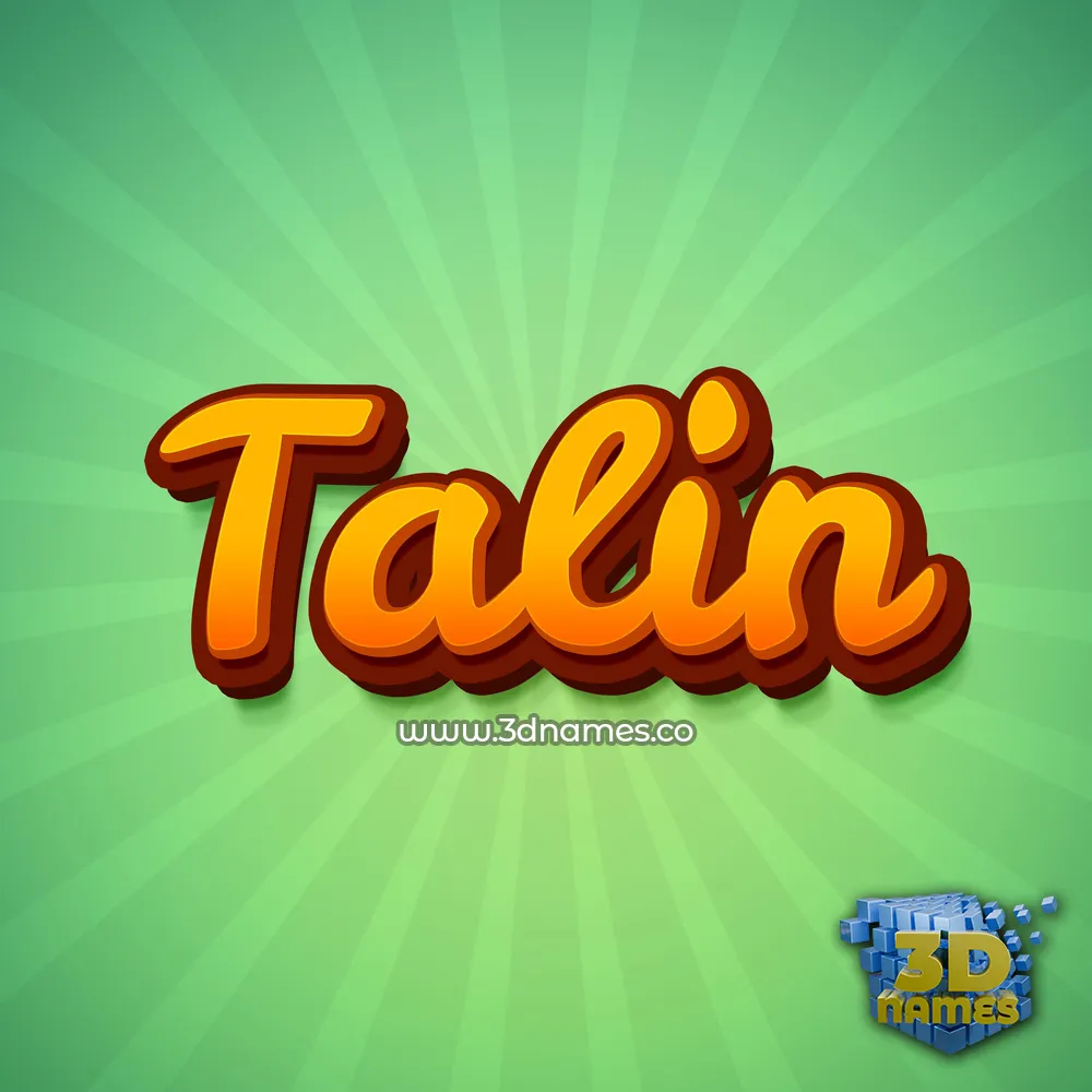 talin in Green Rays style - 3D name wallpaper