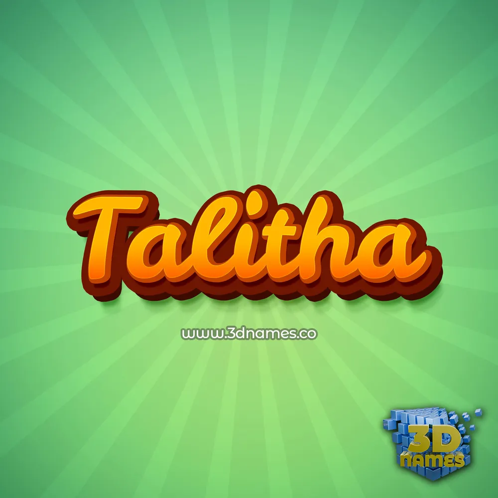 talitha in Green Rays style - 3D name wallpaper